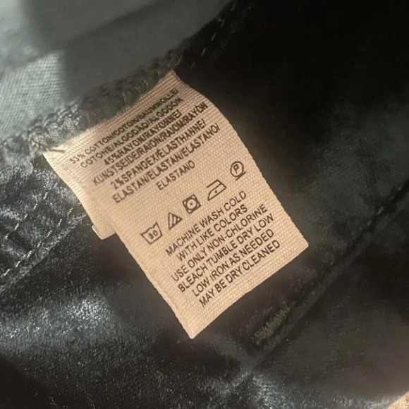 Free People Sweet Jane Velvet Jeans Green Womens Skinny Size 25 - Picture 9 of 9